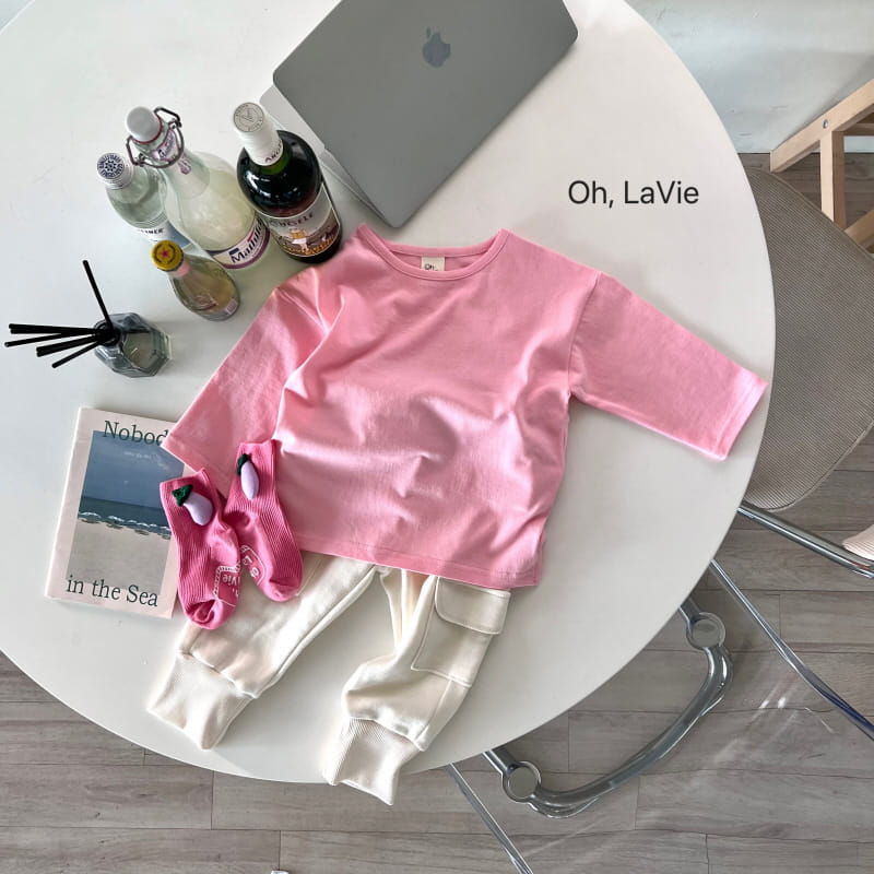Oh lavie - Korean Children Fashion - #kidsstore - Long Sleeve Single Layered Tee - 2