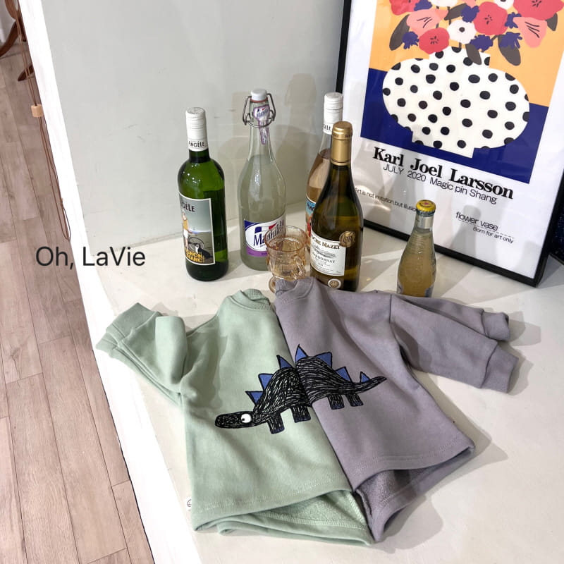 Oh lavie - Korean Children Fashion - #prettylittlegirls - Stegosaurus Sweatshirt