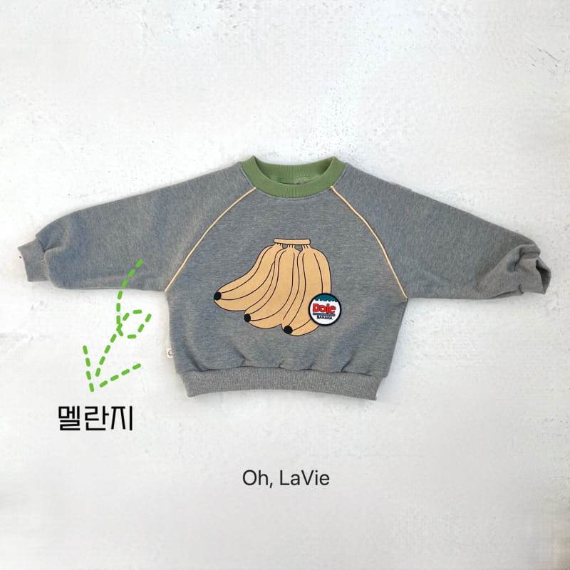 Oh lavie - Korean Children Fashion - #stylishchildhood - Banana Wappen Sweatshirt - 3