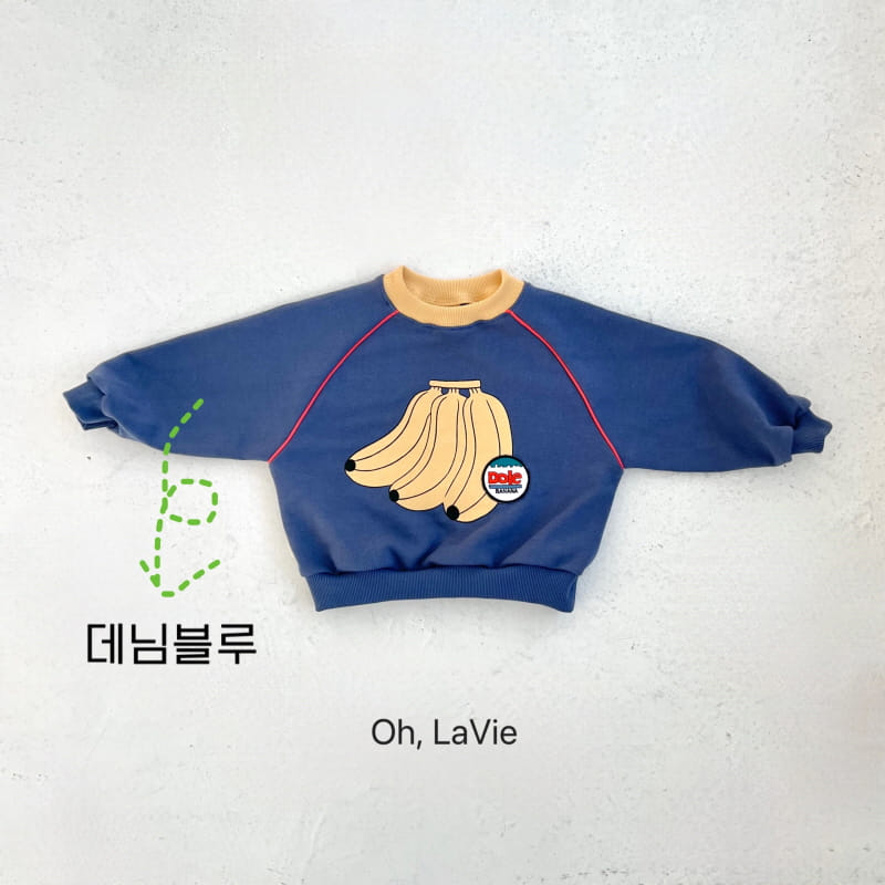Oh lavie - Korean Children Fashion - #toddlerclothing - Banana Wappen Sweatshirt - 2