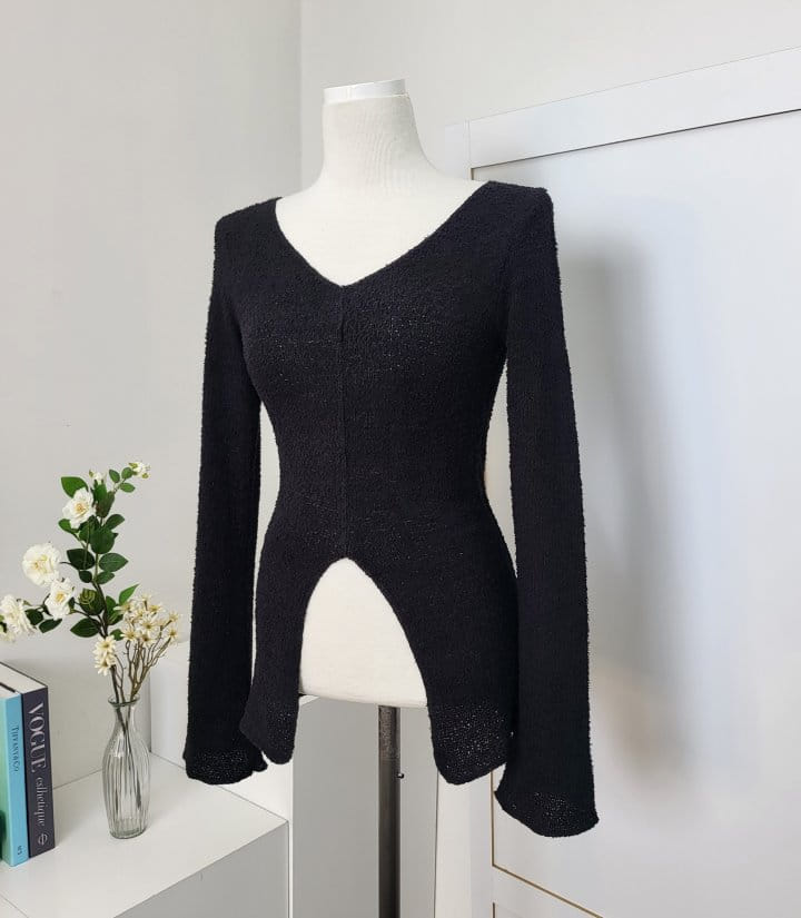 One the woman - Korean Women Fashion - #momslook - Cozy Slit Tee - 7
