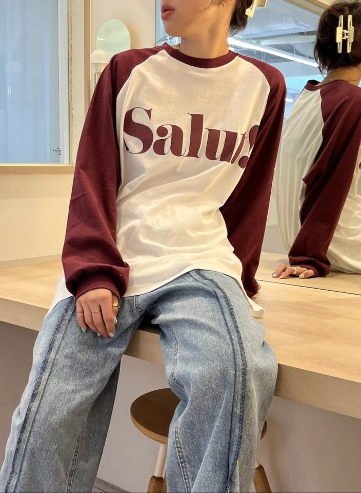 One the woman - Korean Women Fashion - #momslook - Sha Sha Raglan Tee - 2