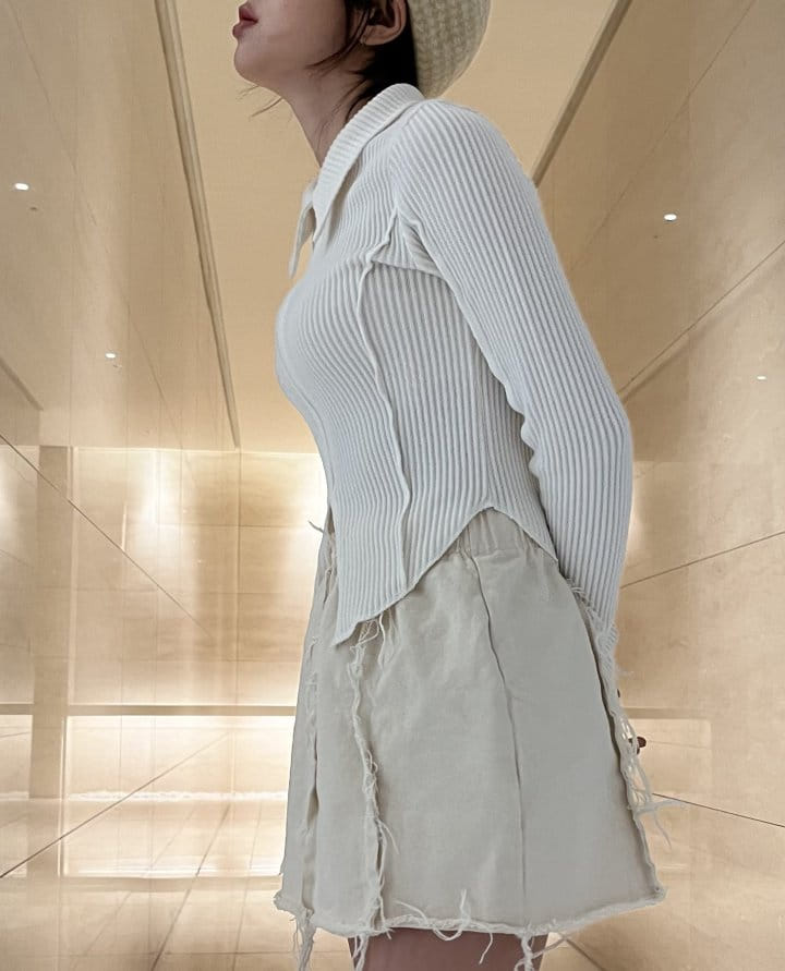 One the woman - Korean Women Fashion - #momslook - Volume Collar Jumper - 5