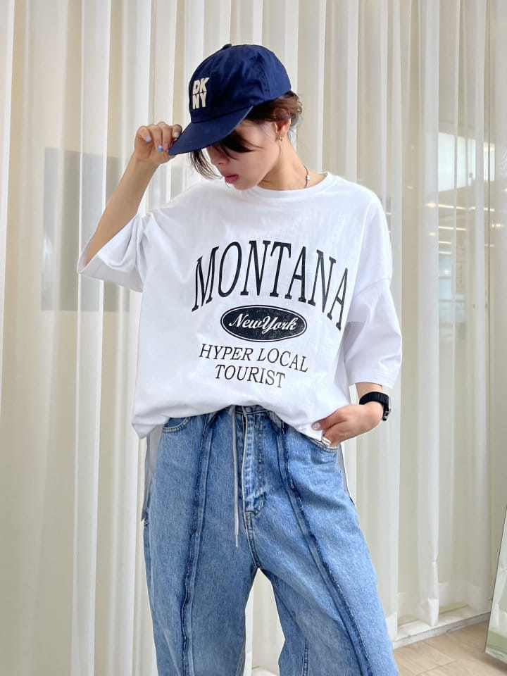 One the woman - Korean Women Fashion - #momslook - Local Slit Tee - 2