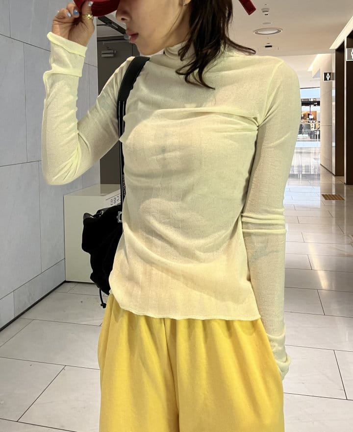One the woman - Korean Women Fashion - #shopsmall - Heart See Through Tee - 3