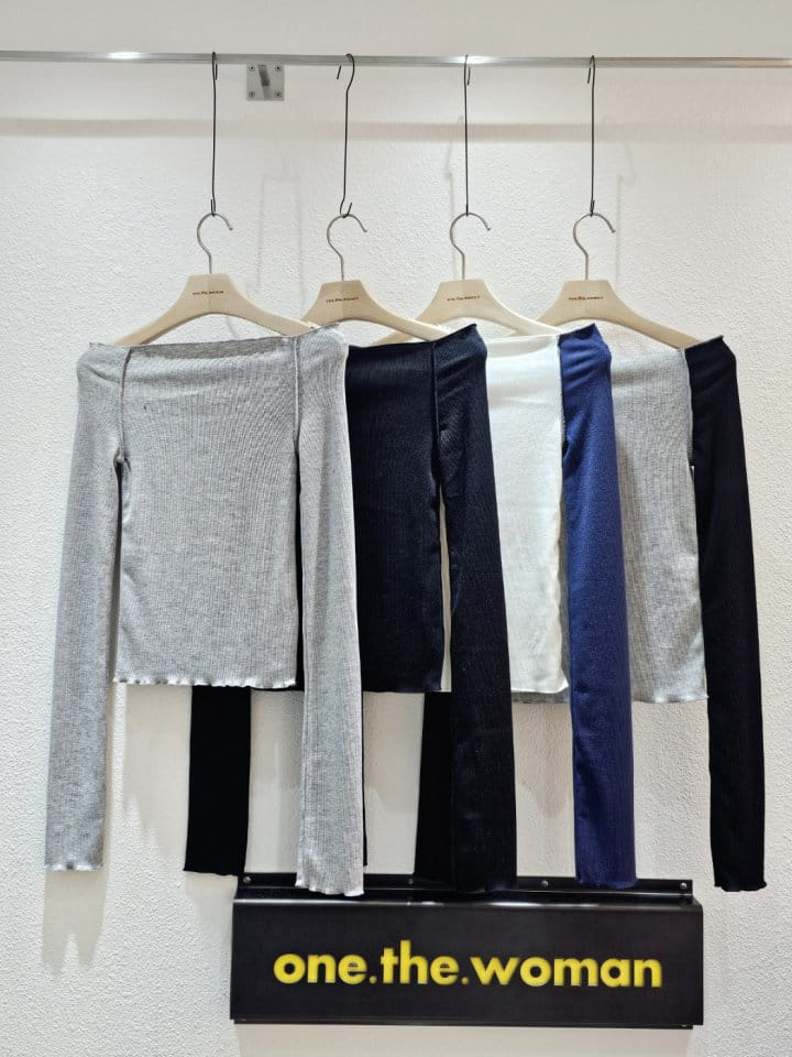 One the woman - Korean Women Fashion - #vintageinspired - Story Rib Tee - 3