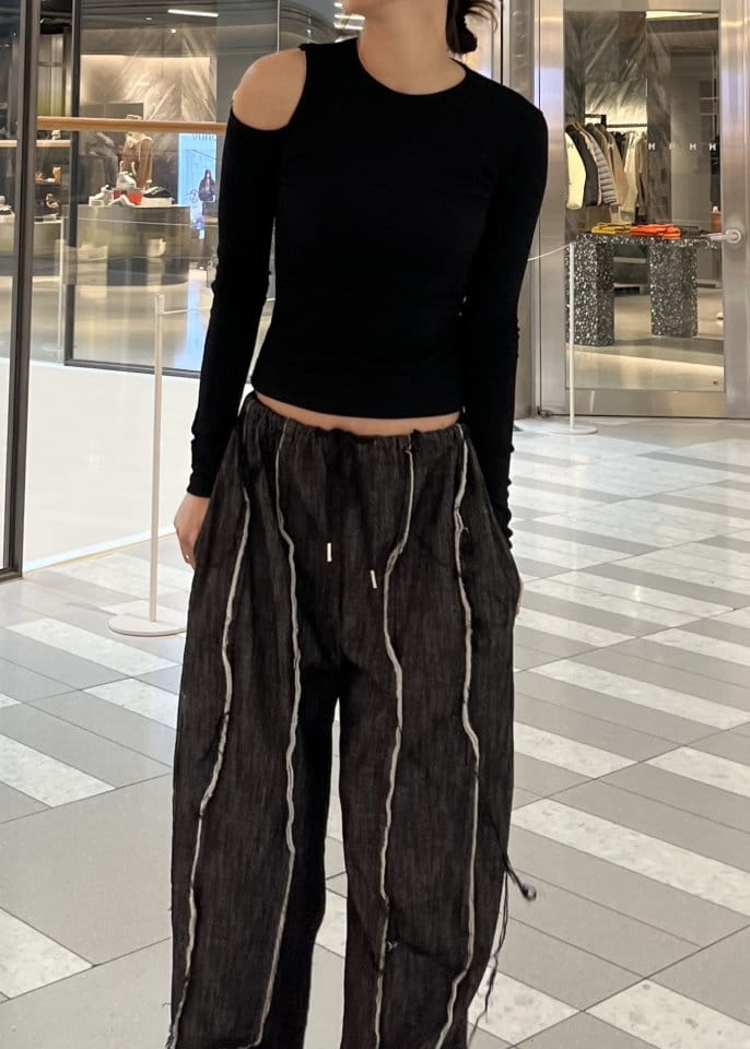 One the woman - Korean Women Fashion - #womensfashion - Adder Rib Tee - 3