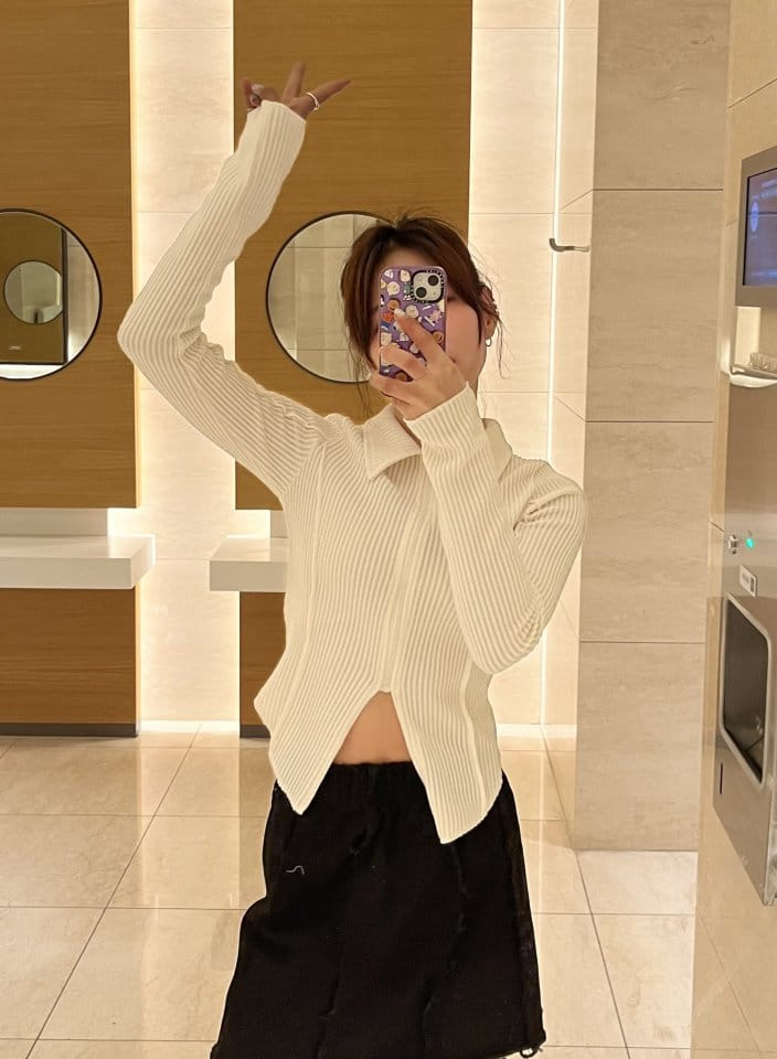One the woman - Korean Women Fashion - #womensfashion - Volume Collar Jumper - 2