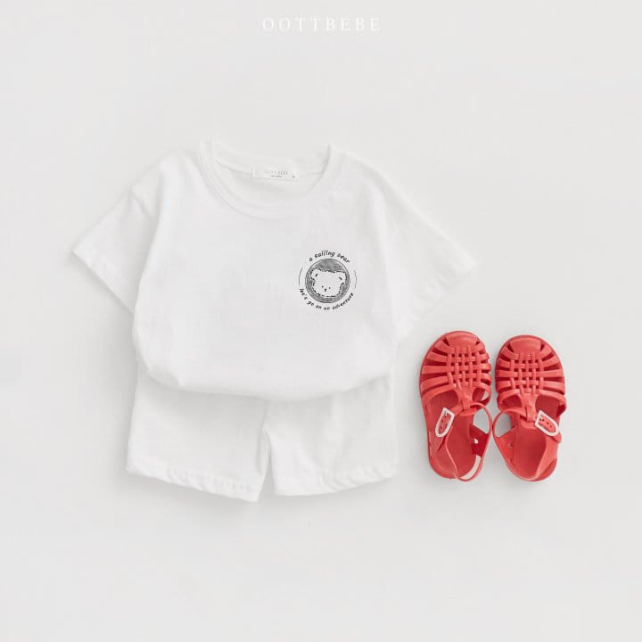 Oott Bebe - Korean Baby Fashion - #babyfashion - Sailing Top Bottom Set - 3