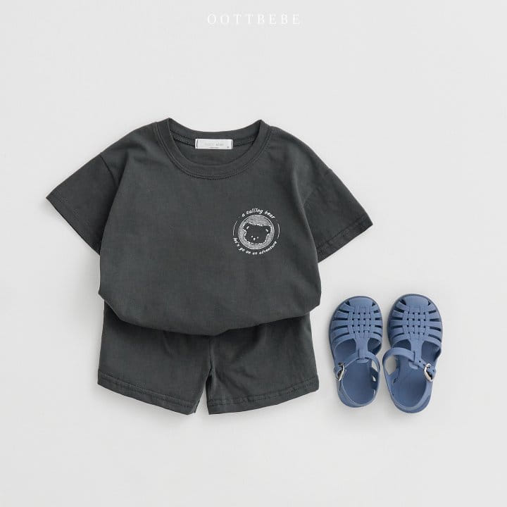 Oott Bebe - Korean Baby Fashion - #babyfashion - Sailing Top Bottom Set - 4