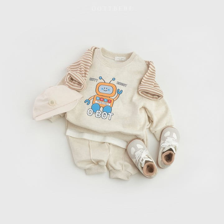 Oott Bebe - Korean Children Fashion - #childofig - Robot Top Bottom Set - 3