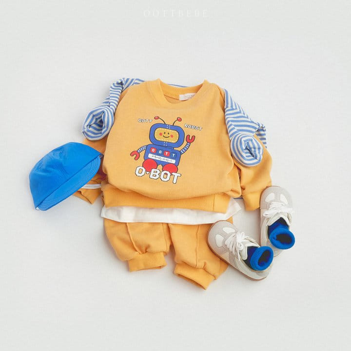 Oott Bebe - Korean Children Fashion - #childofig - Robot Top Bottom Set - 4