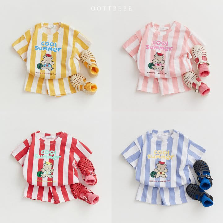 Oott Bebe - Korean Children Fashion - #childrensboutique - Cool Summer Top Bottom Set - 6