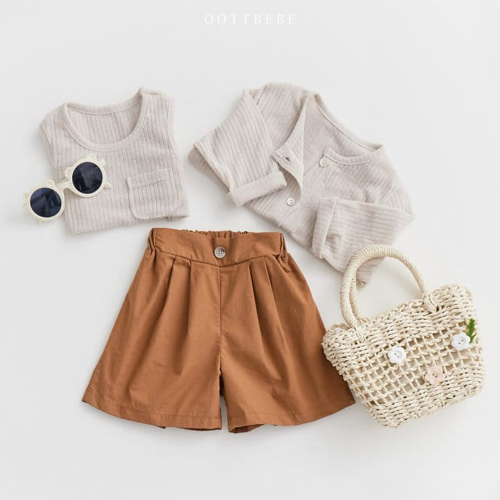 Oott Bebe - Korean Children Fashion - #childrensboutique - Cool Linen Sleeveless Cardigan Set - 11