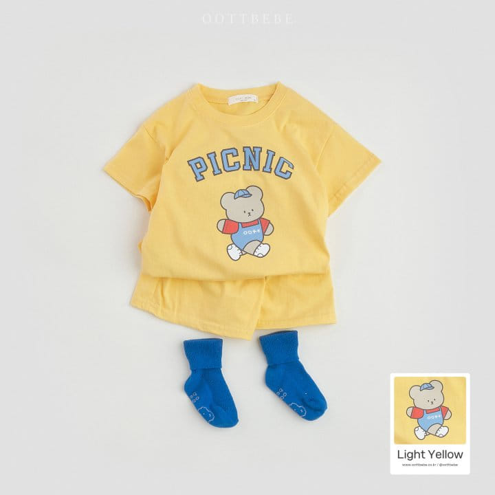 Oott Bebe - Korean Children Fashion - #designkidswear - 24 Picnic Top Bottom Set - 3