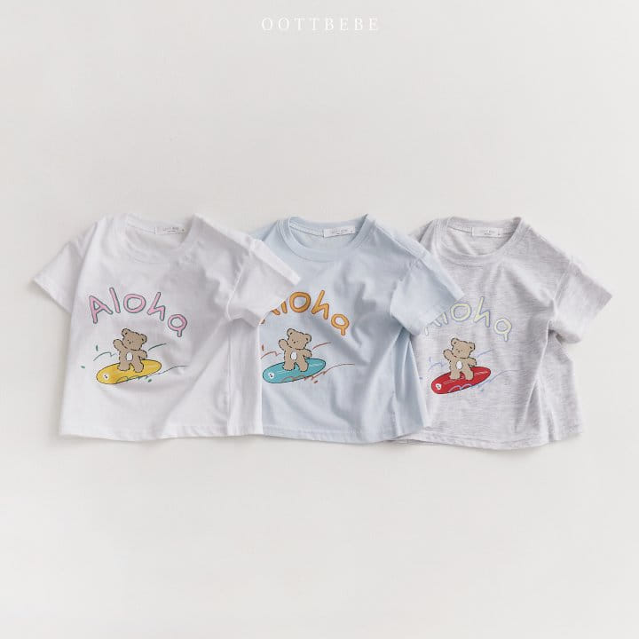 Oott Bebe - Korean Children Fashion - #fashionkids - Aloha Short Sleeve Tee