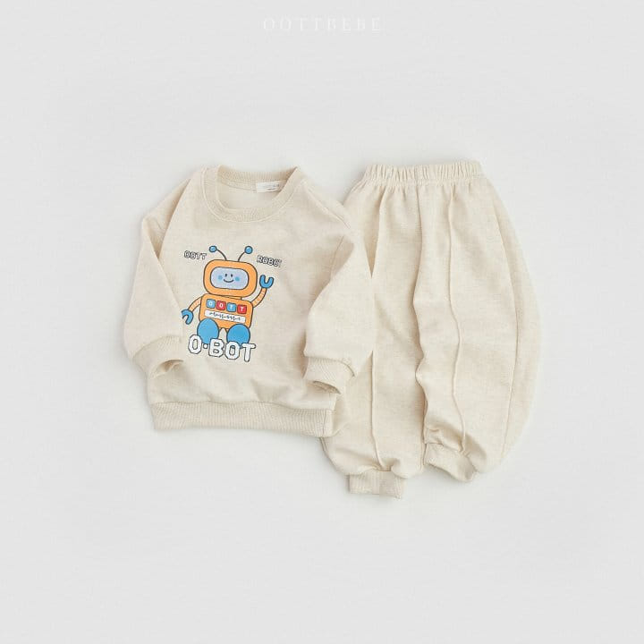 Oott Bebe - Korean Children Fashion - #kidsshorts - Robot Top Bottom Set - 9