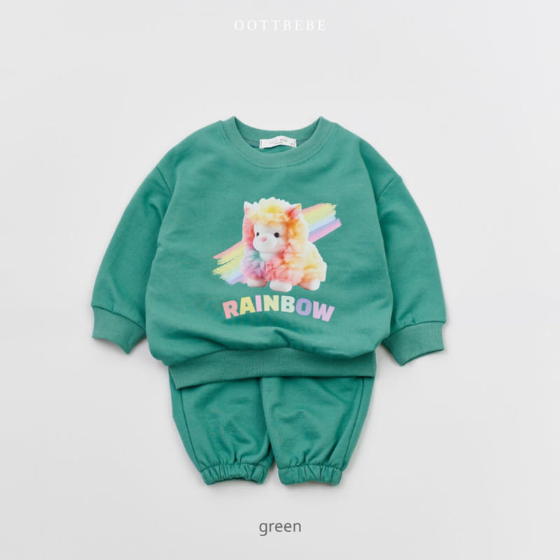 Oott Bebe - Korean Children Fashion - #kidzfashiontrend - Rainbow Puppy Top Bottom Set - 5