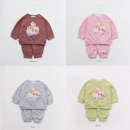 Oott Bebe - Korean Children Fashion - #littlefashionista - Unicon Top Bottom Set - 6