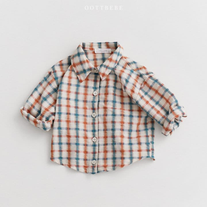 Oott Bebe - Korean Children Fashion - #littlefashionista - OT Summer Check Shirt - 5