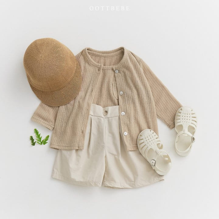 Oott Bebe - Korean Children Fashion - #littlefashionista - Cool Linen Sleeveless Cardigan Set - 4