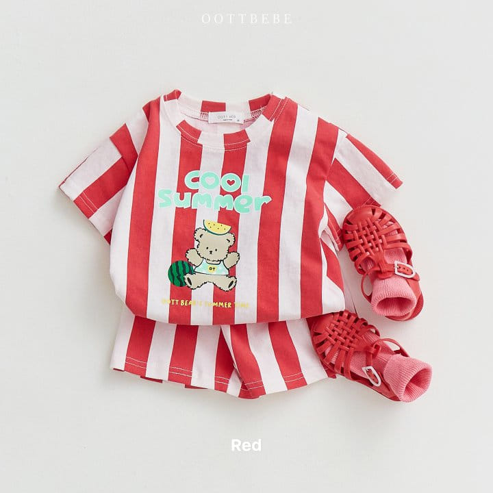 Oott Bebe - Korean Children Fashion - #minifashionista - Cool Summer Top Bottom Set - 2