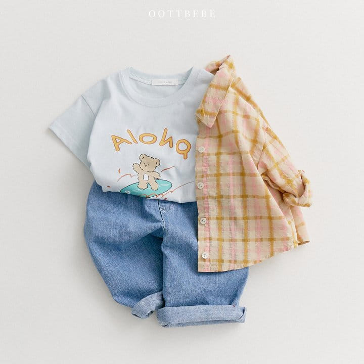 Oott Bebe - Korean Children Fashion - #prettylittlegirls - Aloha Short Sleeve Tee - 9