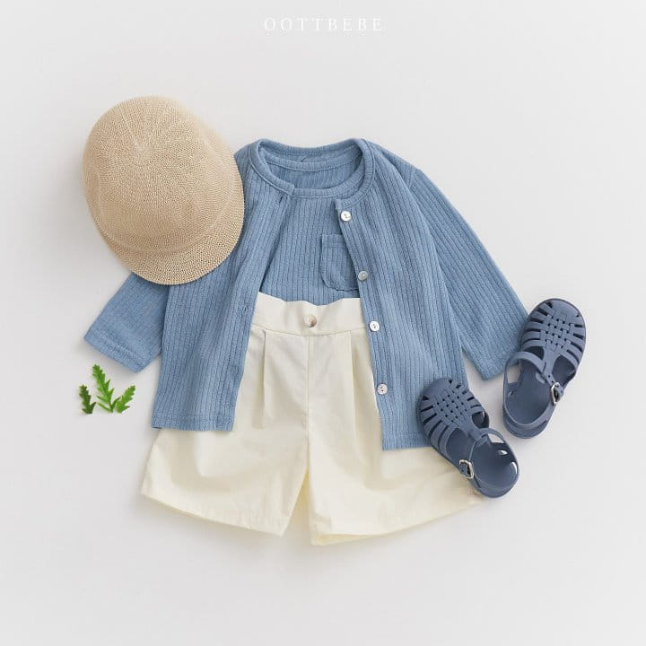 Oott Bebe - Korean Children Fashion - #prettylittlegirls - Cool Linen Sleeveless Cardigan Set - 6