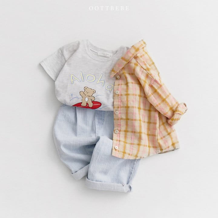 Oott Bebe - Korean Children Fashion - #todddlerfashion - Aloha Short Sleeve Tee - 10