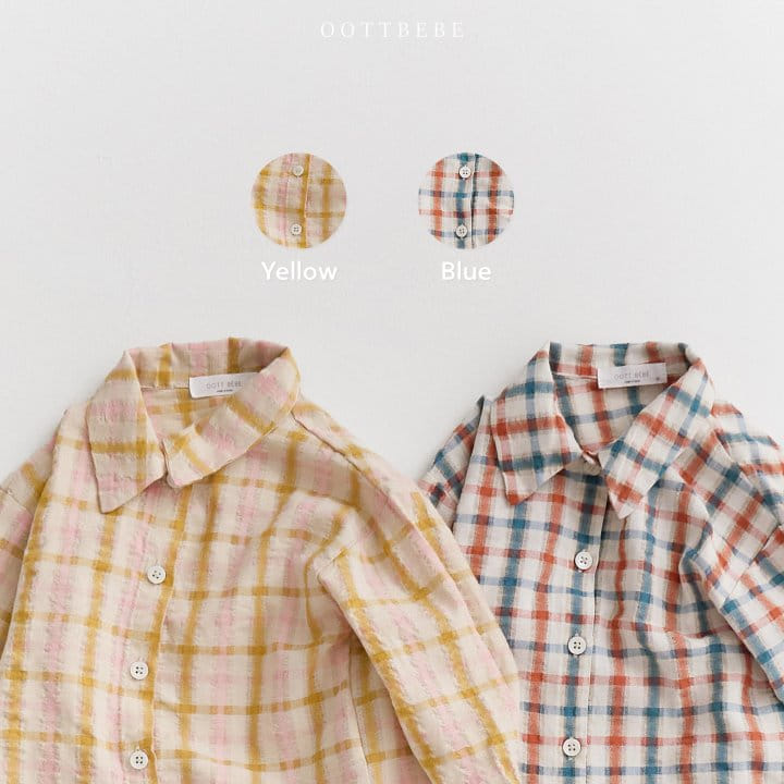 Oott Bebe - Korean Children Fashion - #todddlerfashion - OT Summer Check Shirt - 9