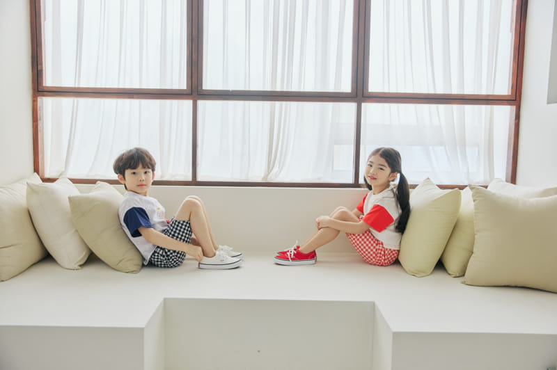 Orange Mom - Korean Children Fashion - #childrensboutique - Check Baggy Pants