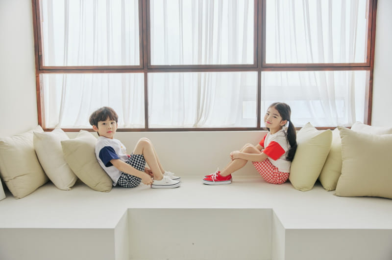 Orange Mom - Korean Children Fashion - #designkidswear - Check Baggy Pants - 2
