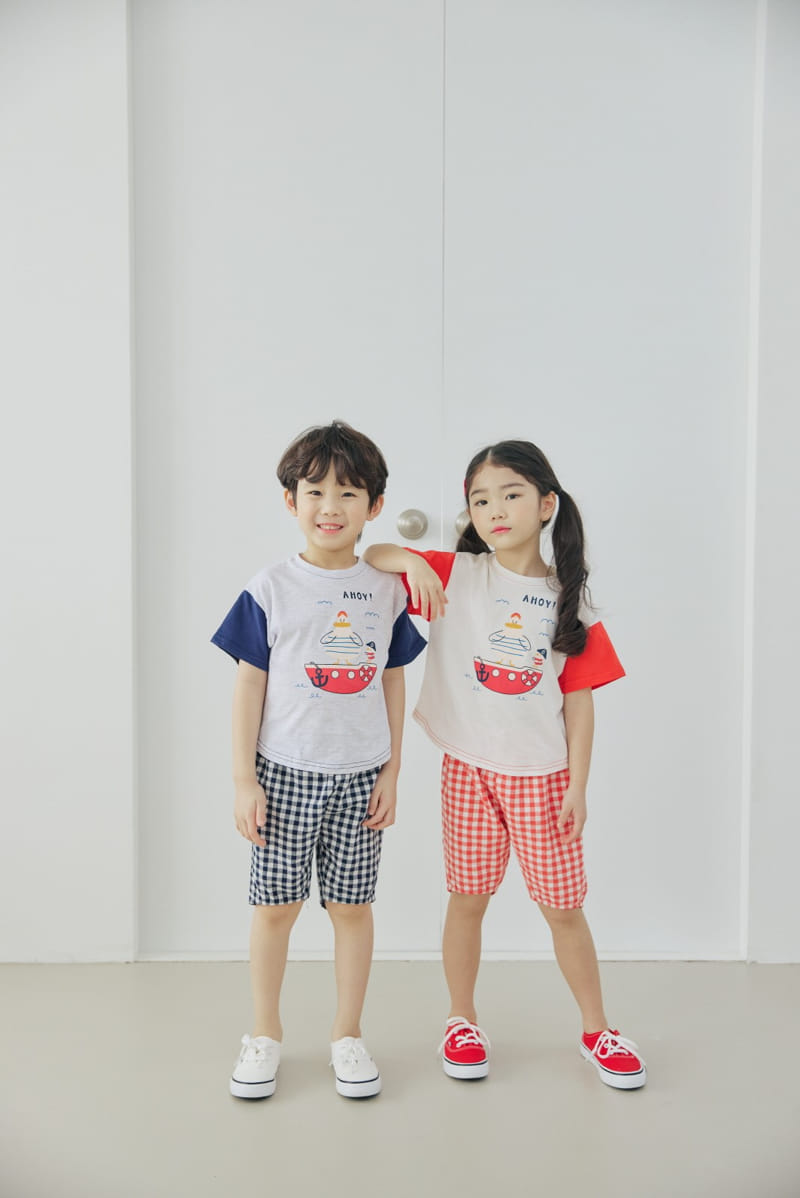 Orange Mom - Korean Children Fashion - #discoveringself - Check Baggy Pants - 4