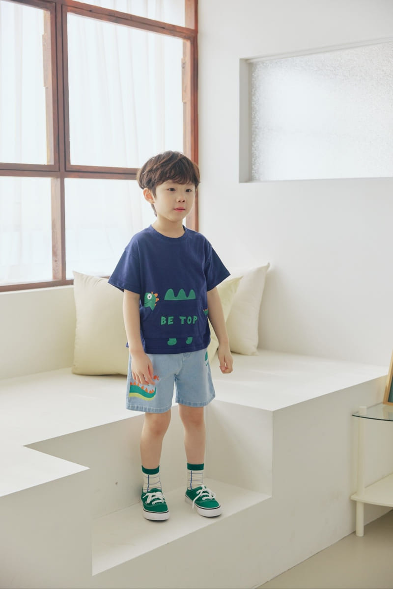 Orange Mom - Korean Children Fashion - #kidsstore - Dinosaur Pocket Tee - 3