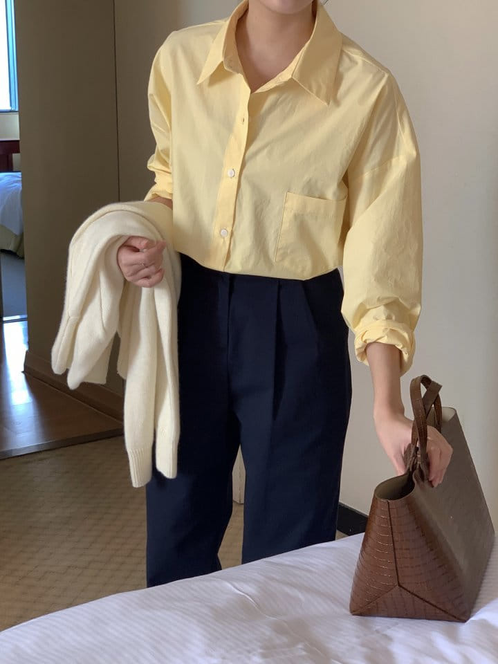 Osense - Korean Women Fashion - #restrostyle - Pastel Basic Shirt - 7