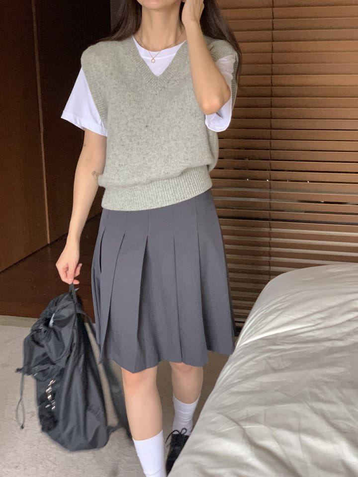 Osense - Korean Women Fashion - #romanticstyle - Two Way Wrinkle Skirt - 7