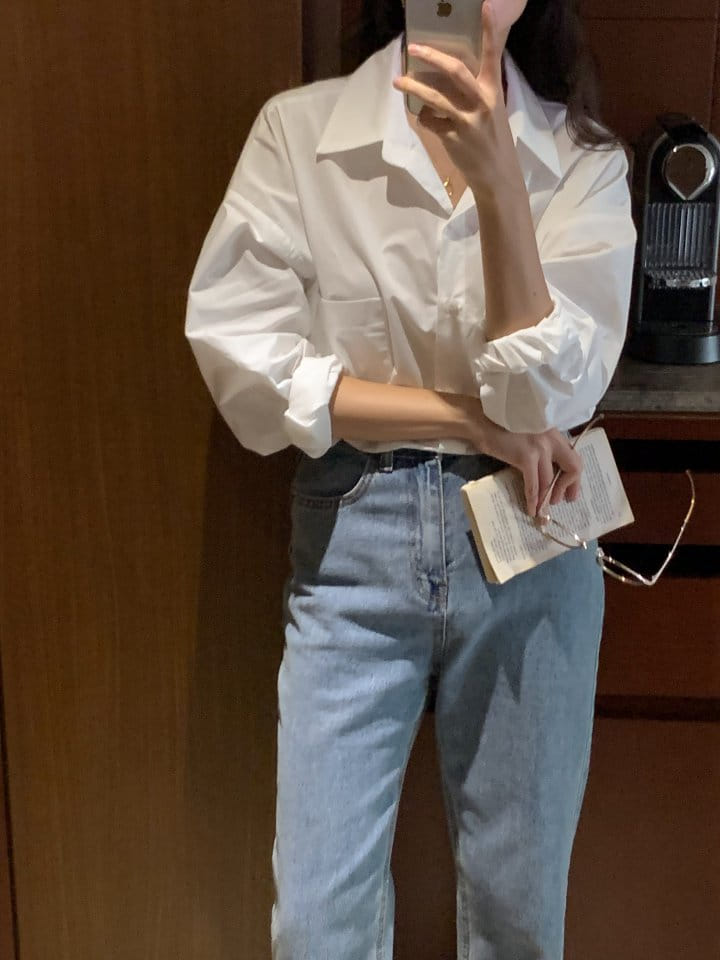 Osense - Korean Women Fashion - #womensfashion - Pastel Basic Shirt - 4