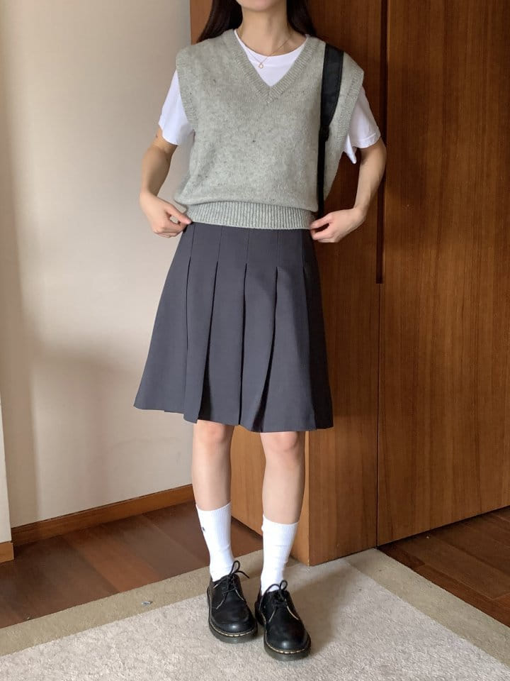 Osense - Korean Women Fashion - #vintageinspired - Two Way Wrinkle Skirt - 3