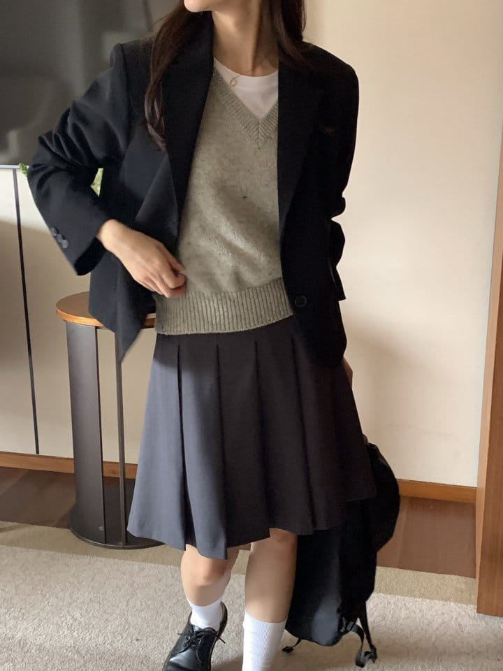 Osense - Korean Women Fashion - #vintagekidsstyle - Classic Crop Jacket - 6