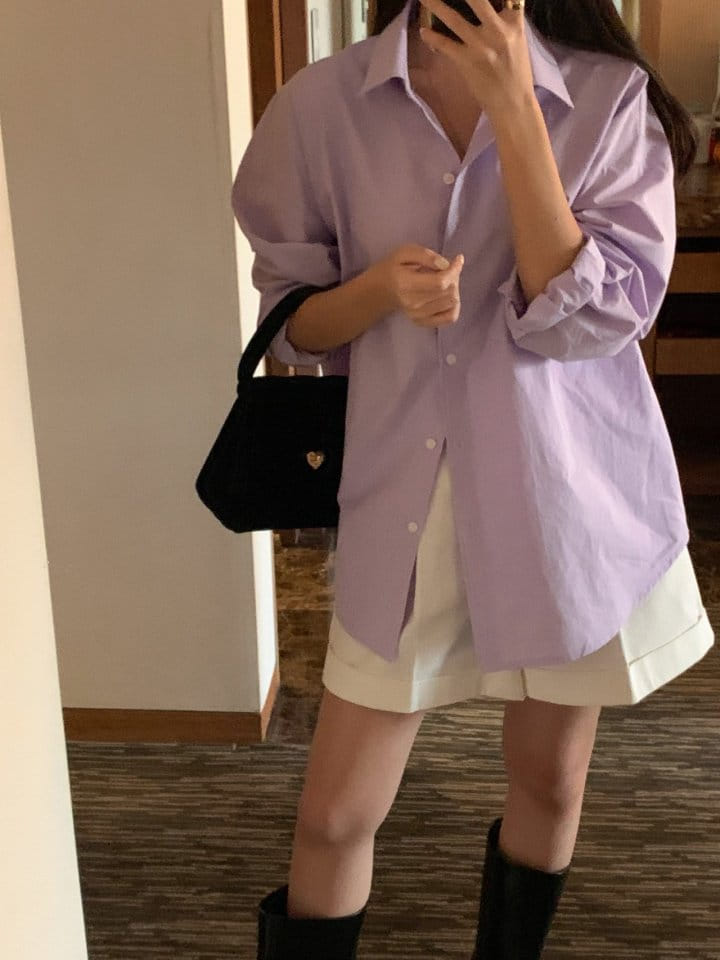 Osense - Korean Women Fashion - #vintagekidsstyle - Pastel Basic Shirt - 5