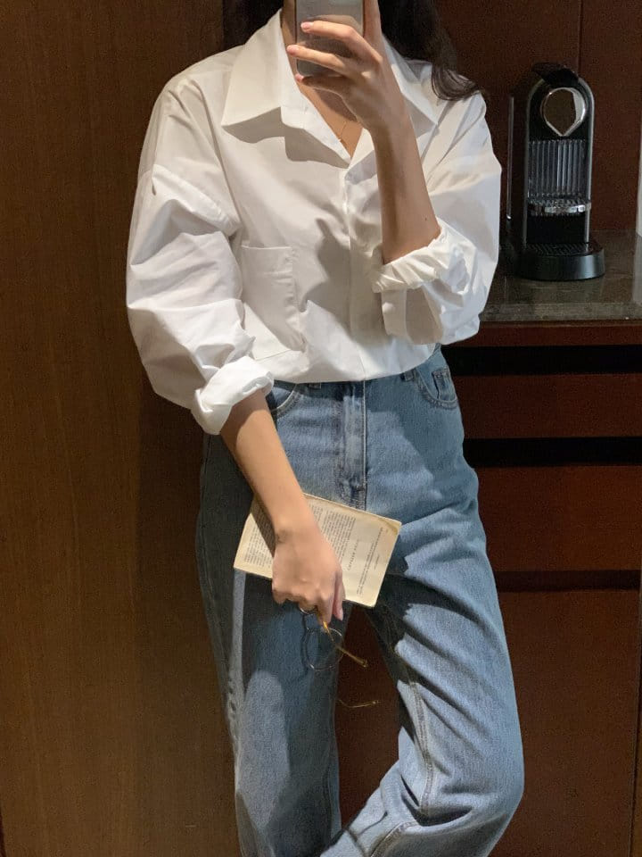 Osense - Korean Women Fashion - #womensfashion - Pastel Basic Shirt - 3