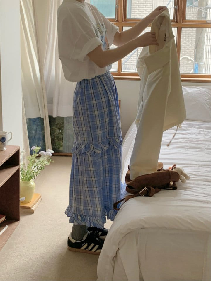 Our moment - Korean Women Fashion - #momslook - Catch Check Skirt