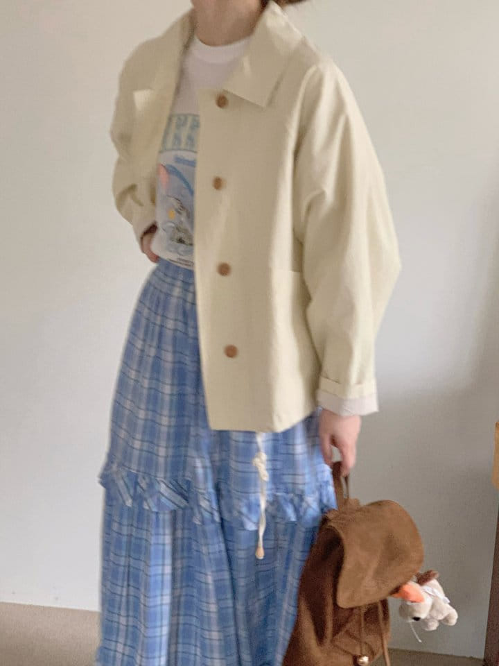 Our moment - Korean Women Fashion - #momslook - Catch Check Skirt - 4