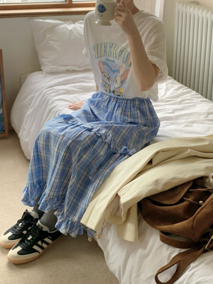 Our moment - Korean Women Fashion - #momslook - Catch Check Skirt - 5