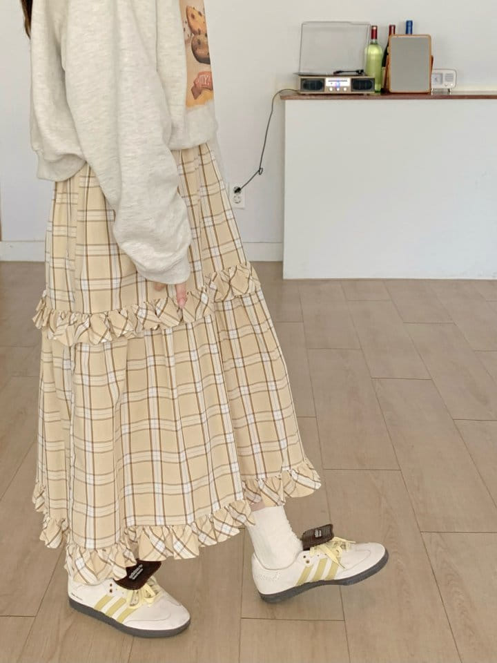 Our moment - Korean Women Fashion - #romanticstyle - Catch Check Skirt - 11