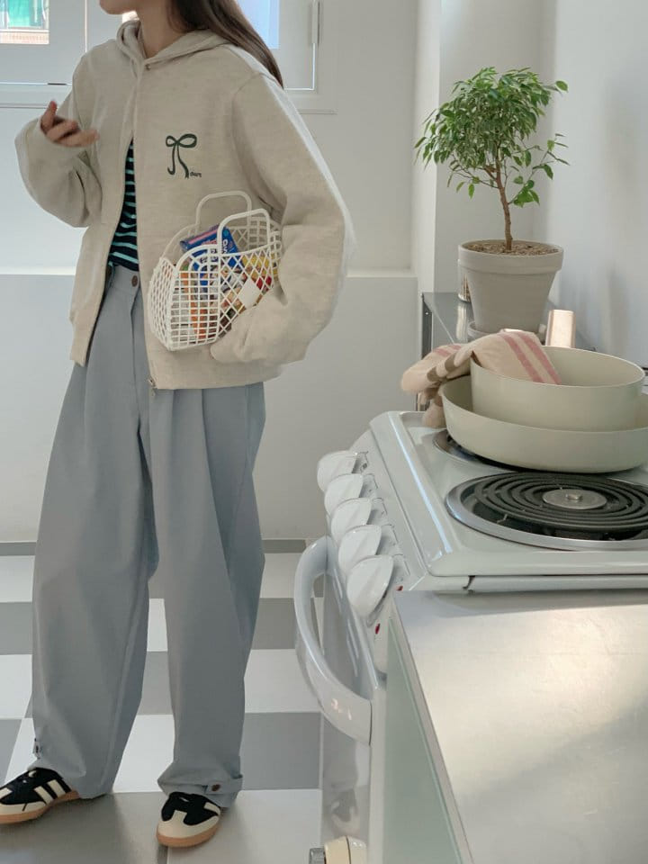 Our moment  - Korean Women Fashion - #thelittlethings - Ribbon Hoody Zip Up - 10