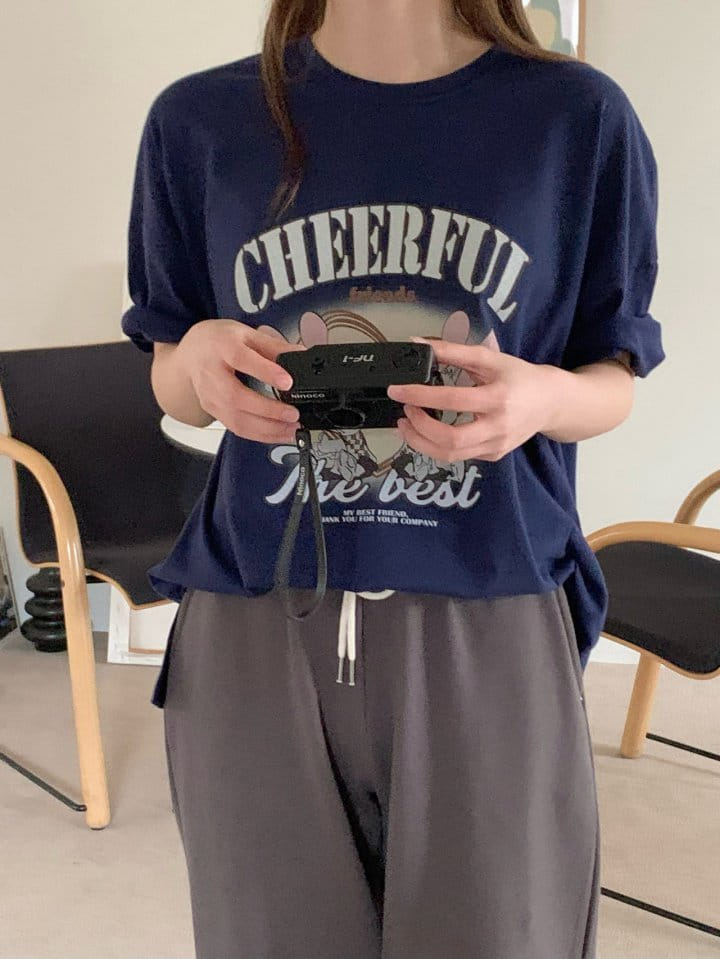 Our moment  - Korean Women Fashion - #vintageinspired - Cheer Tee - 6