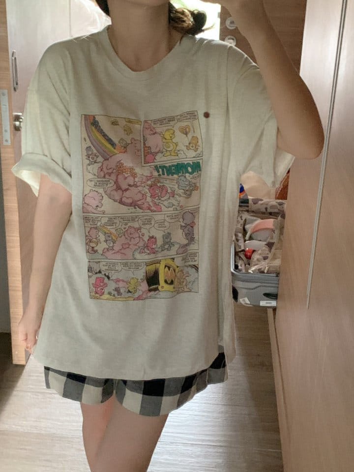 Our moment  - Korean Women Fashion - #womensfashion - Cartoon Tee - 9