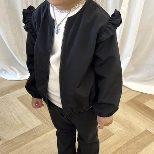 P.o.m - Korean Children Fashion - #prettylittlegirls - Frill Wind Jacket