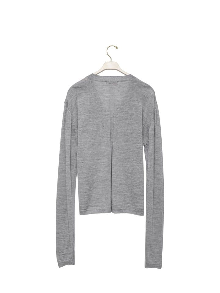 Paper Moon - Korean Women Fashion - #momslook - Wool Silk Deep V Neck Long Sleeved Knit - 10